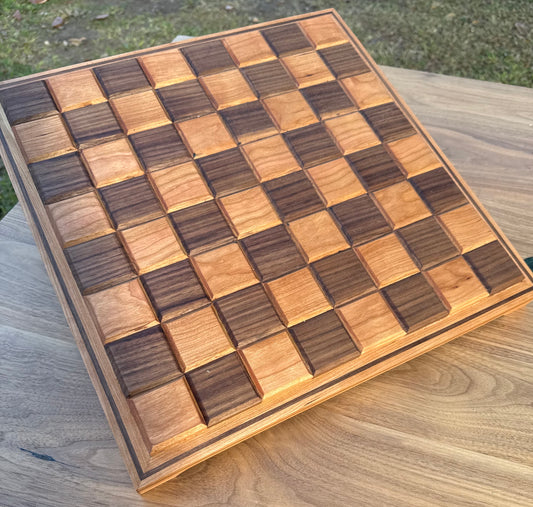 Cherry and Black Walnut Chess Board