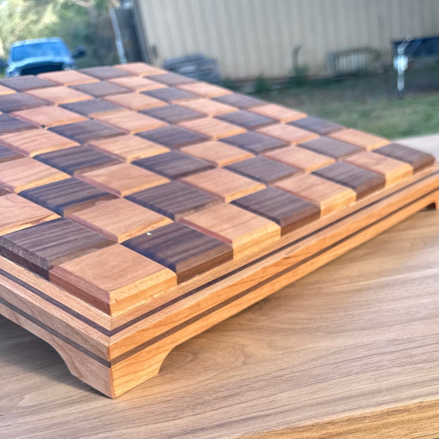 Cherry and Black Walnut Chess Board