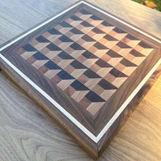 Mosaic Style 5-Wood End Grain Cutting Board