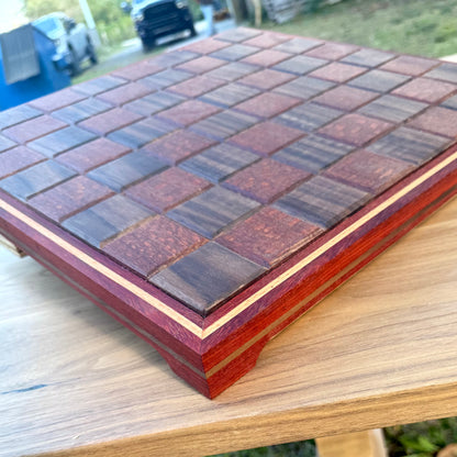 Lace Wood and Black Walnut with Specialty Border Chess Board