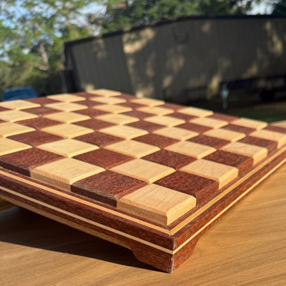 Lace Wood and Maple with Specialty Border Chess Board